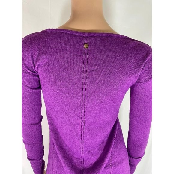 Marciano Women's Sweater Pullover Tunic Purple Wool Long Sleeves Round Neck XS - Picture 9 of 12